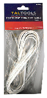 TEL STR CABLE 6P4C 12' MALE-MALE WHITE