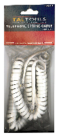 4PAC TO 4PAC TEL SPRING CABLE 12' WHITE