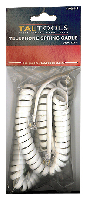 CABLE ESPIRAL P/TEL. BLANCO 12'