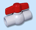 BALL VALVE WITH THREAD 1 PVC  FD 0103