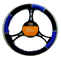 STEERING WHEEL COVER BLACK / BLUE